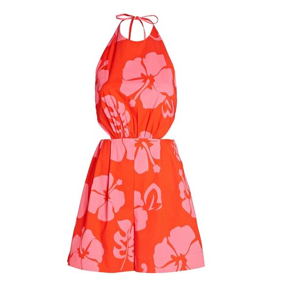 STAUD Georgia Floral Halter Romper - Picture 2 of 15